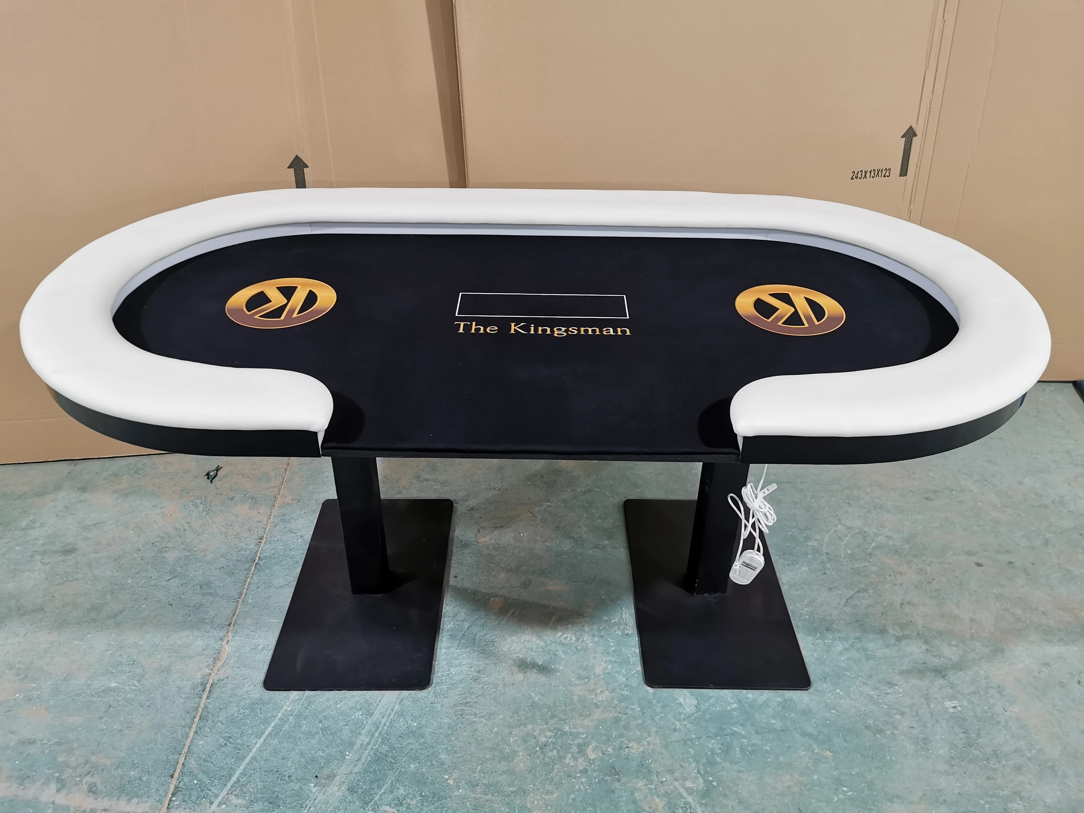 Professional Led Poker Table Texas Hold Em Oval Casino Poker Table