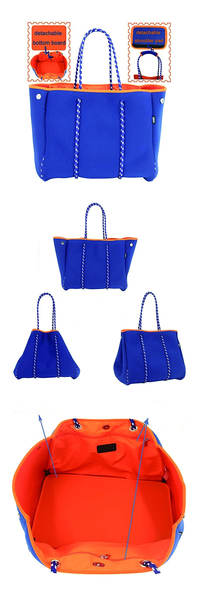 perforated neoprene tote bag