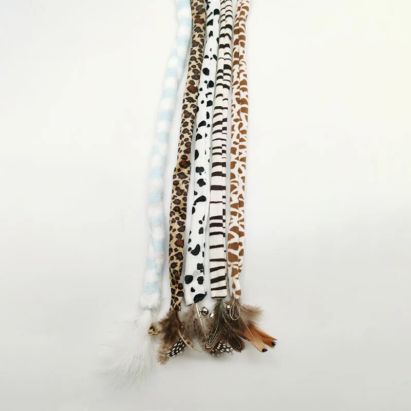 Ribbon caterpillar cat toy color options