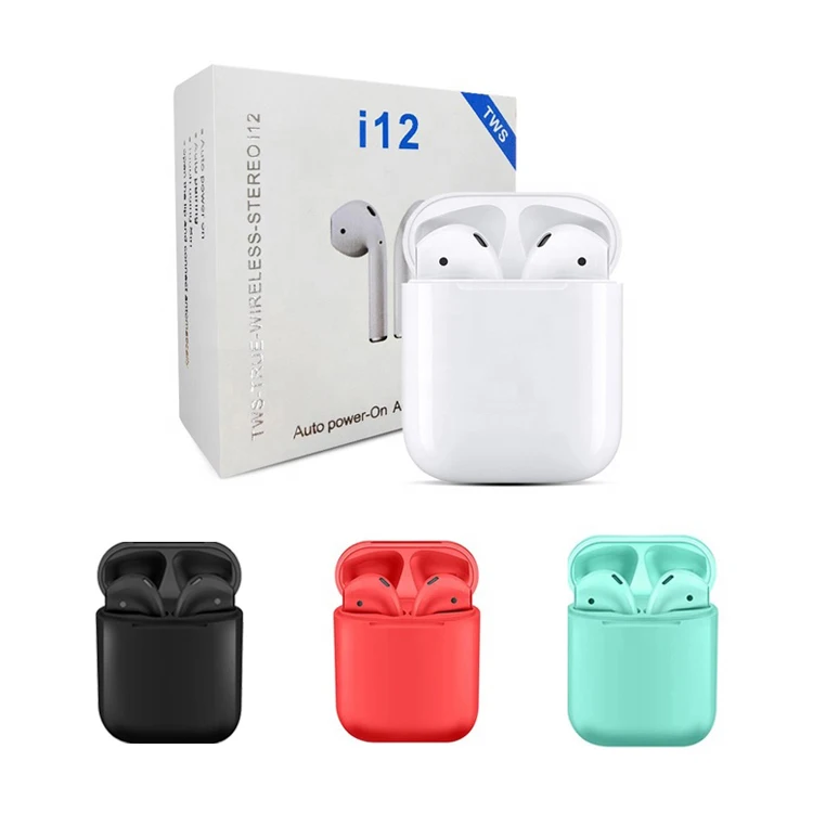 New products tws i12 wireless Earphones I12-tws headphone with charging box In Ear Use for Mobile Phone