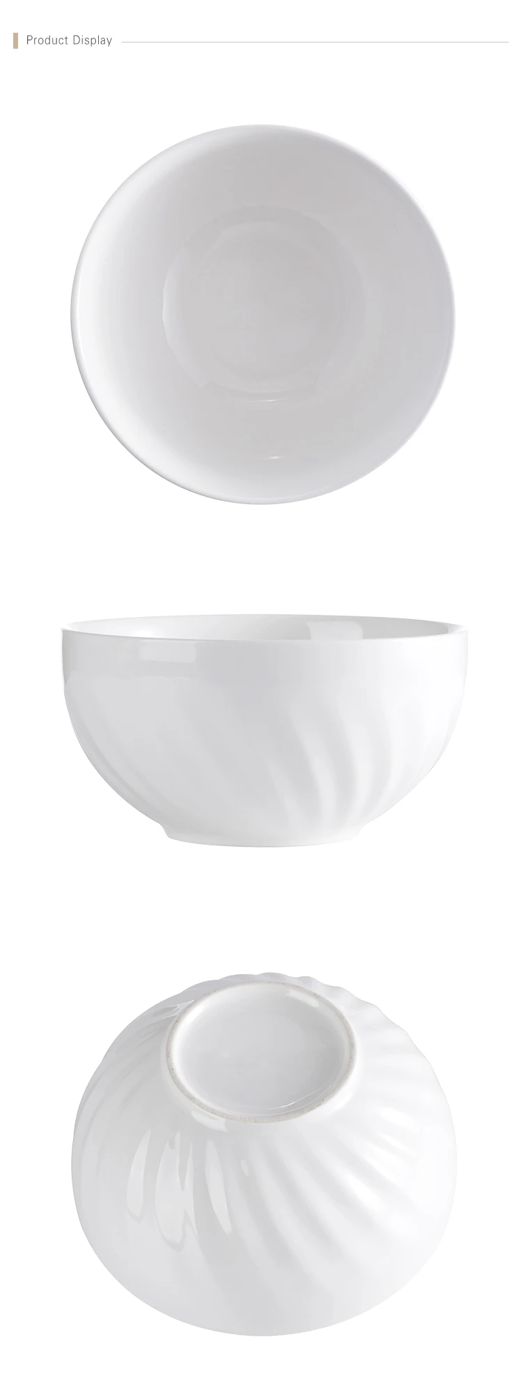 Canada 8.25" White Porcelain Serving Bowl Ceramic Bowl Wholesale