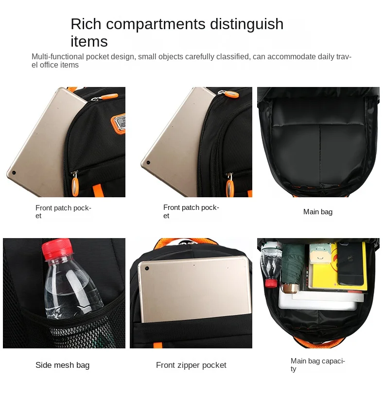 Women's Korean Style Large Capacity Backpack Men's Computer Bag Fashionable Schoolbag for Junior Senior High School Backpack