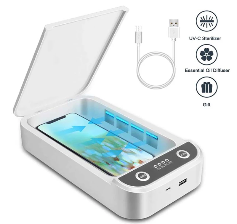 
Blitzblue Multi-function USB Mobile Phone Sterilizer Portable Ultraviolet UVC Led Light Ozone Sterilization Box UV Sterilizer 