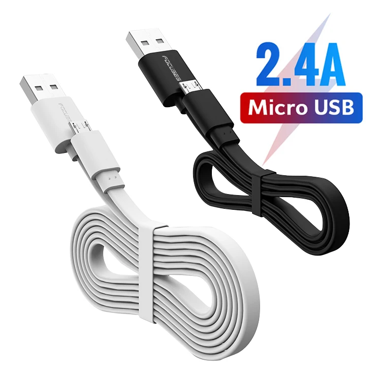 Ready To Ship Focuses Data Cable Mobile Phones 1M Flat Android Micro Usb Fast Charging Micro Typc 8Pin USB C Charger Cables Kits