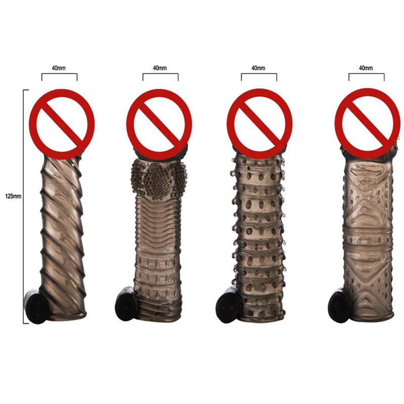 
High quality material crystal condom sex toys good price crystal condom for male wholesale crystal condom penis sleeve silicone 