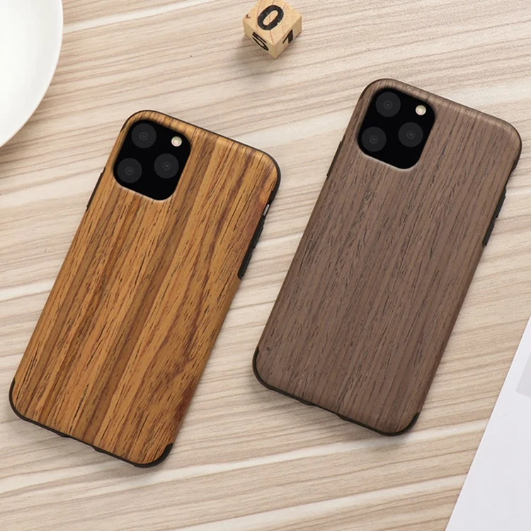 OTAO OEM Custom Design Wood Grain Mobile Phone Cover For iphone 11 Pro MAX XS XR X 7 8 Plus TPU Soft Phone Case Carcasa Celular