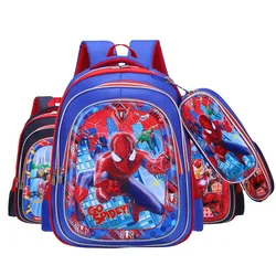 Boy Spiderman School Bag For Kids Children 3D Cartoon Boy Bag Waterproof School Bags