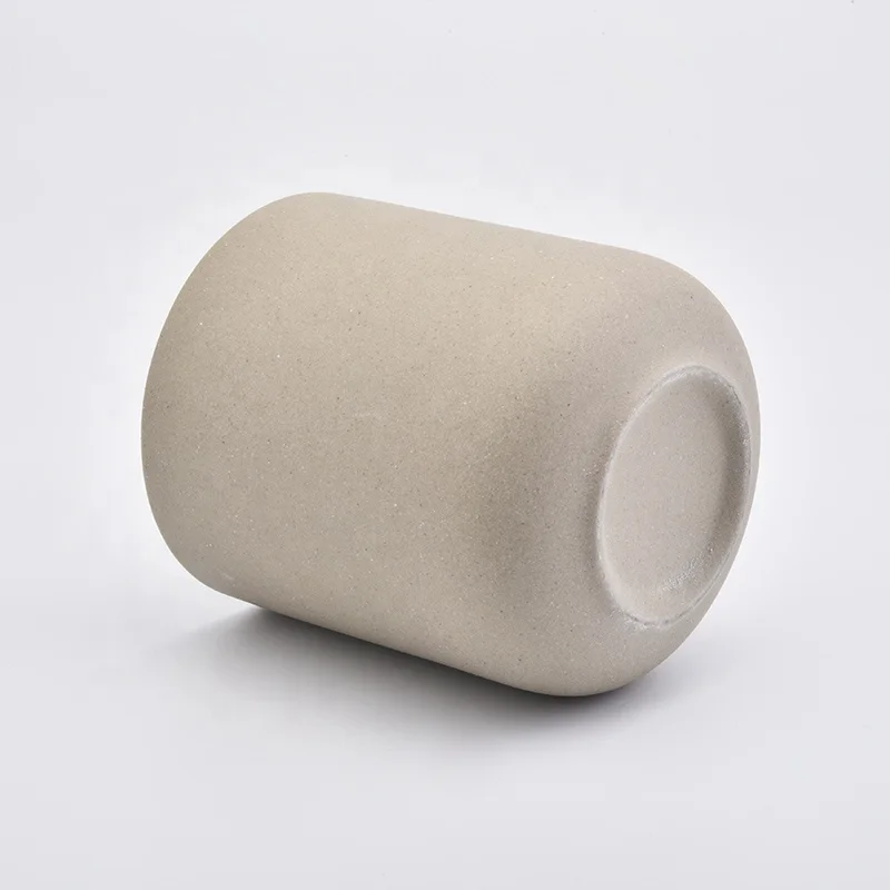 Frosted cylinder ceramic candle containers votive scented candle holders wedding decoration suppliers