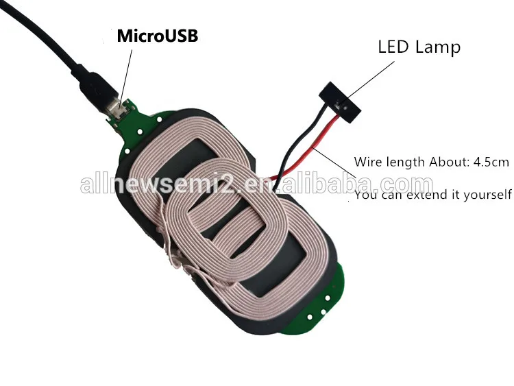 Customized Wholesale High Quality 5W Wireless Charger Transmitter Module PCBA Board Universal QI Solution 3 Coil