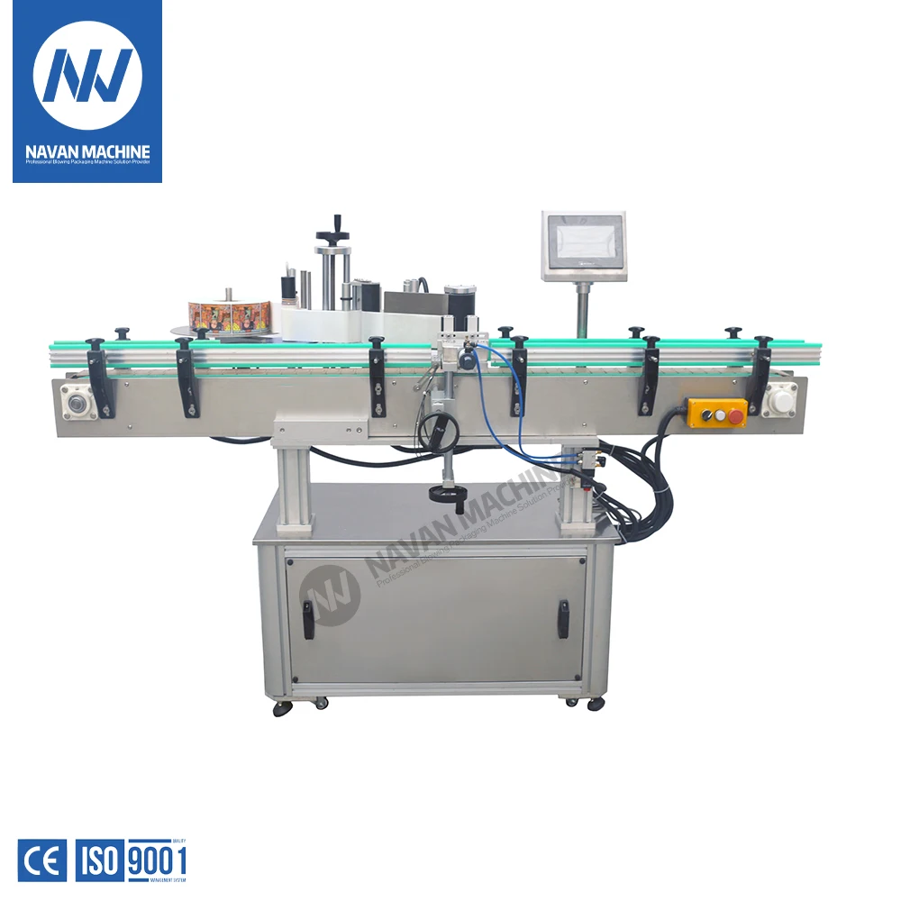 NAVAN Flexible Application Bottle Stand-up Automatic Bottle Shrink Sleeve Labeling Machine manufacture