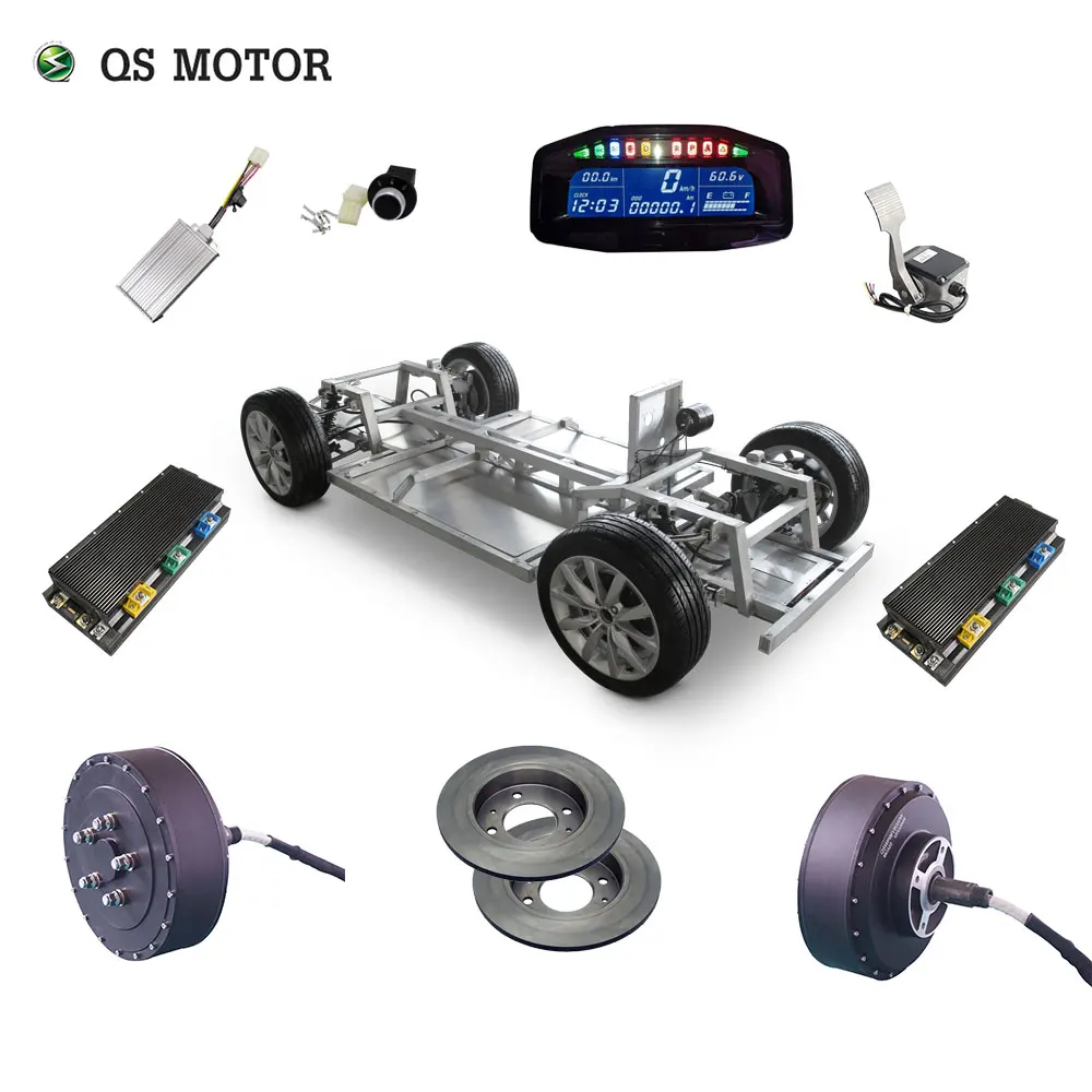 QS Motor 273 8000w 2WD  BLDC electric car hub motor conversion kits with APT96600 motor controller