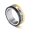 316L stainless steel jewelry three-color combination chinese zodiac rings