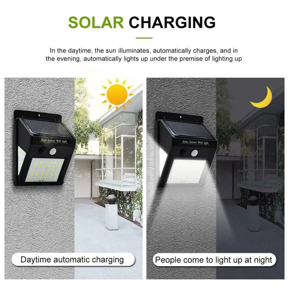Ultra Bright 30+10 LED Solar Garden Light Cheap Outdoor Wireless Waterproof Motion Sensor LED Solar Wall Light Wall lamp