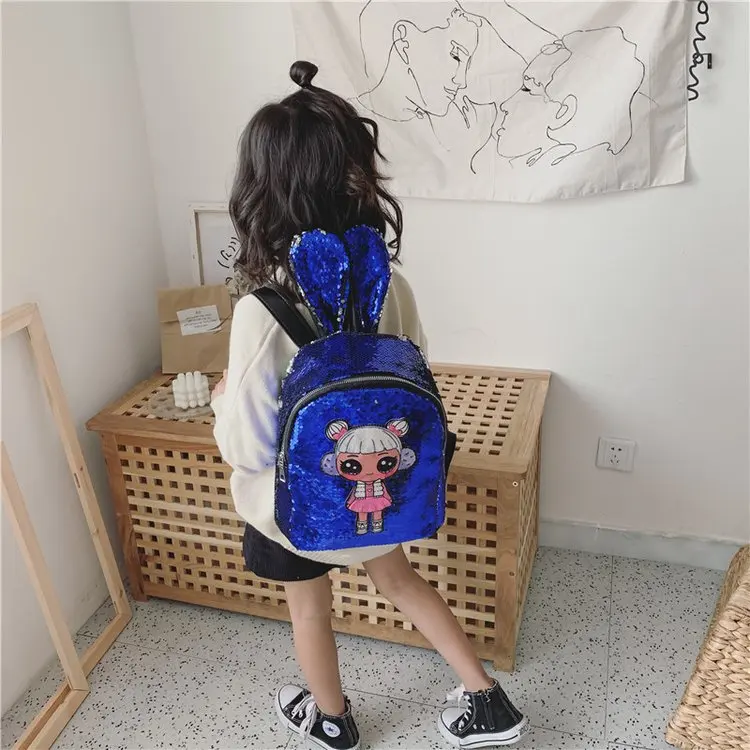 2020 Best Selling Personalised Cheap Girls Glitter Cartoon School Bags Trendy Backpack