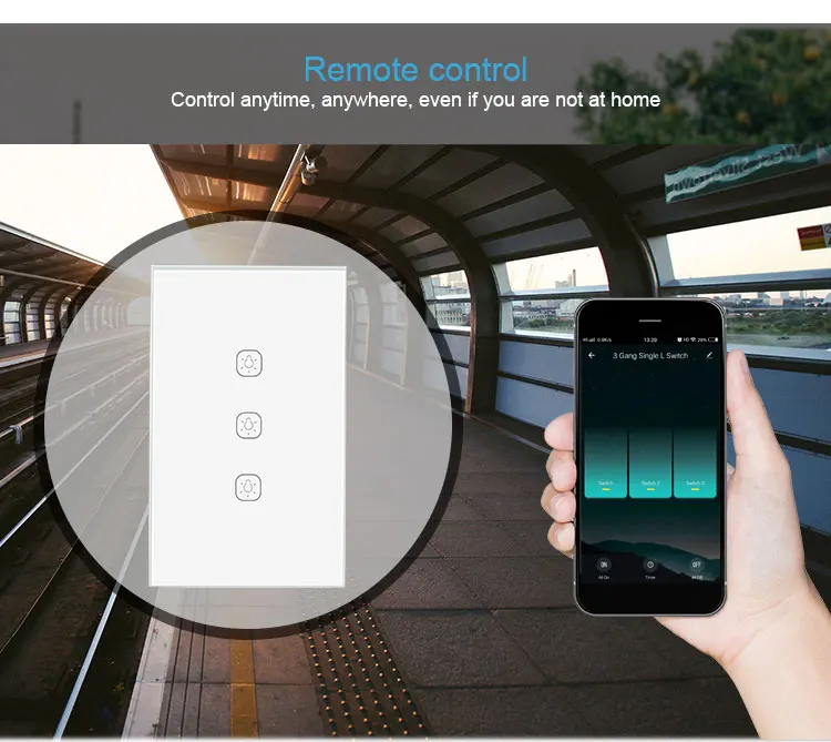 US Standad Zigbee Two Gang Button Touch Switch for Smart Home Smart Hotel Home Security Compatible with TuyaSmart and Smart Life - ANKUX.COM