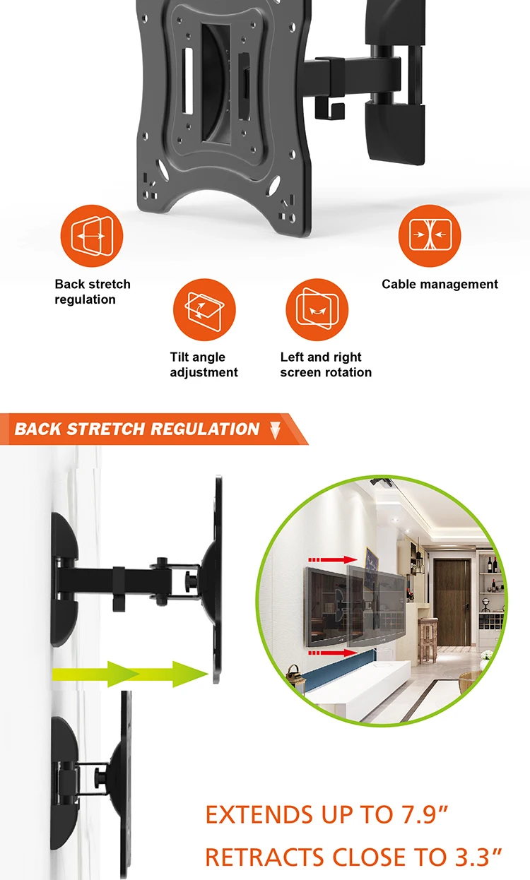 Removable Bracket Tv Wall Mount Crt Tv Bracket 1742 Inch Tvs And