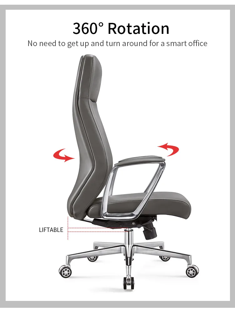 360 Degree Swivel Revolving Manager High-End Pu Leather Executive Office Chair