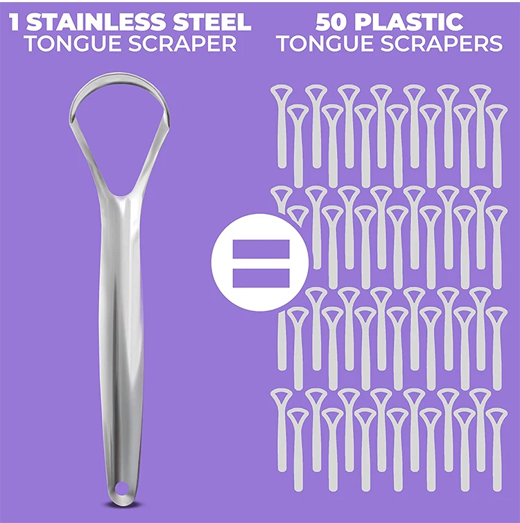 Custom Silver Copper 304 Stainless Steel Metal Tongue Cleaner Scrapers Buy Copper Tongue