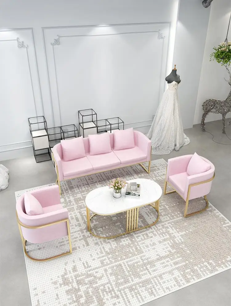 Nordic beauty salon sofa simple modern fashion small family leisure sofa web celebrity clothing store sofa chair