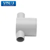 YOUU PVC Electric Conduit Pipe Fittings Deep Junction Box 20mm 2 Way Through DJB2-20