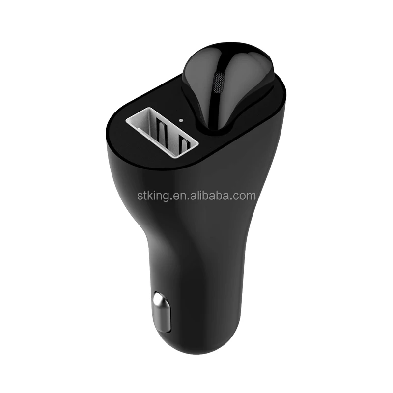EP020-G Two in One Car Charger with Single Earbuds Wireless Bluetooth Earphone Car Charger with BT Earphone - ANKUX.COM