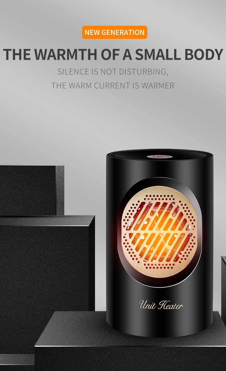 Living Room Portable Household PTC Electric Mini Heater With Fan