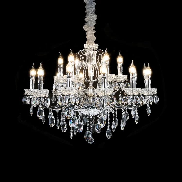 Luxury post-modern iron material LED decorative dining room ceiling modern crystal chandelier light
