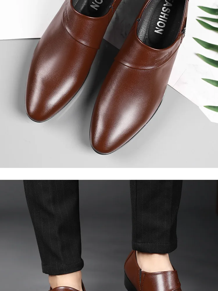 A010 Big Size Mens Luxury Wedding Shoes Leather Elegant Business Mens ...