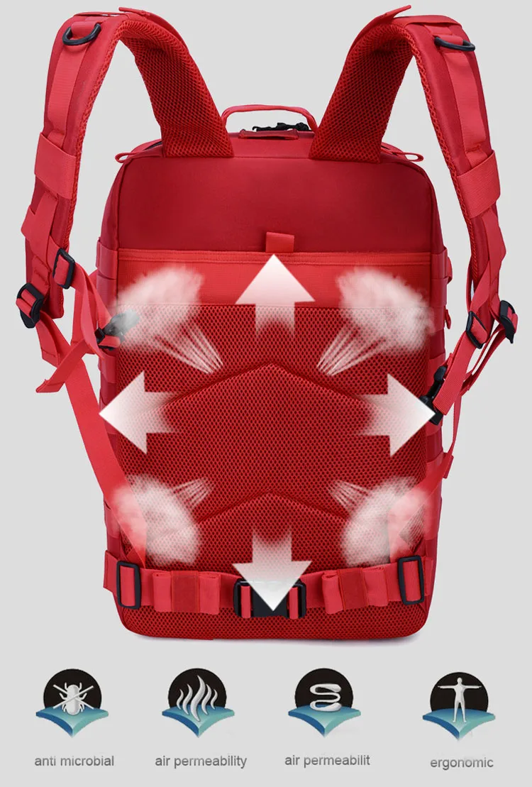 Outdoor large capacity molle system military tactical backpack bag