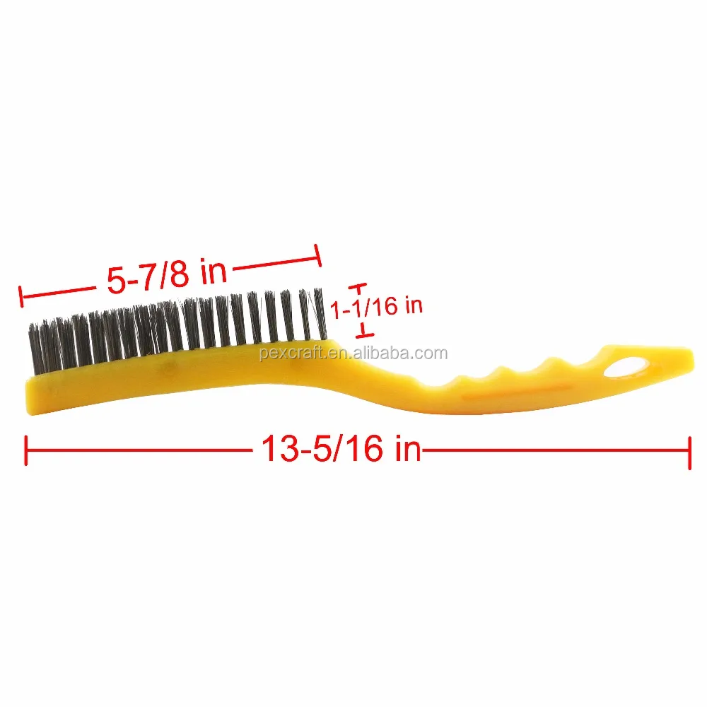 Abrasive Disc Carbon Steel Wire Brush with Plastic Handle 4row