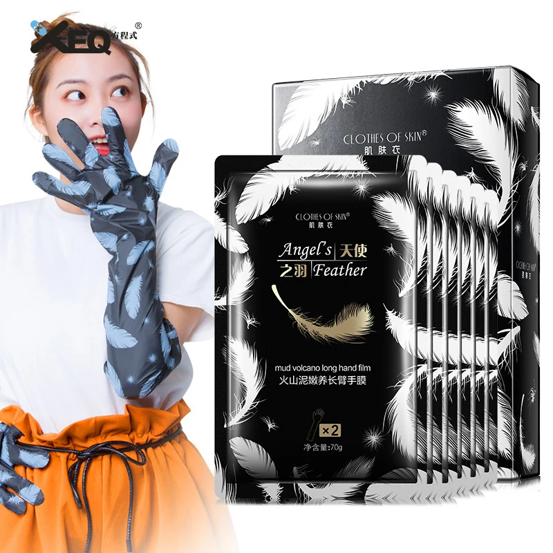 
Volcanic Mud Natural Rose Essential Oil Peeling Hand Mask Anti Aging Whitening Moisturizing Hand Gloves 