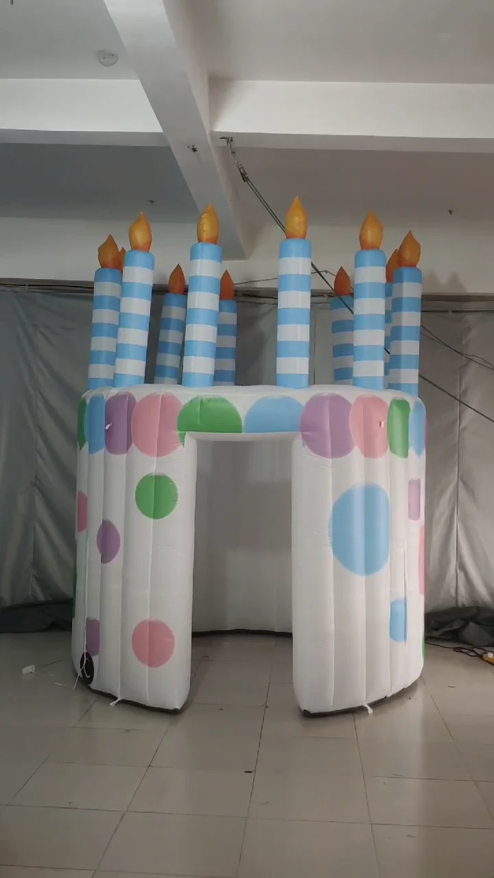 Advertising Inflatable Birthday Cake Rooms,Air Constant Inflatable Birthday Cake Dome Tents
