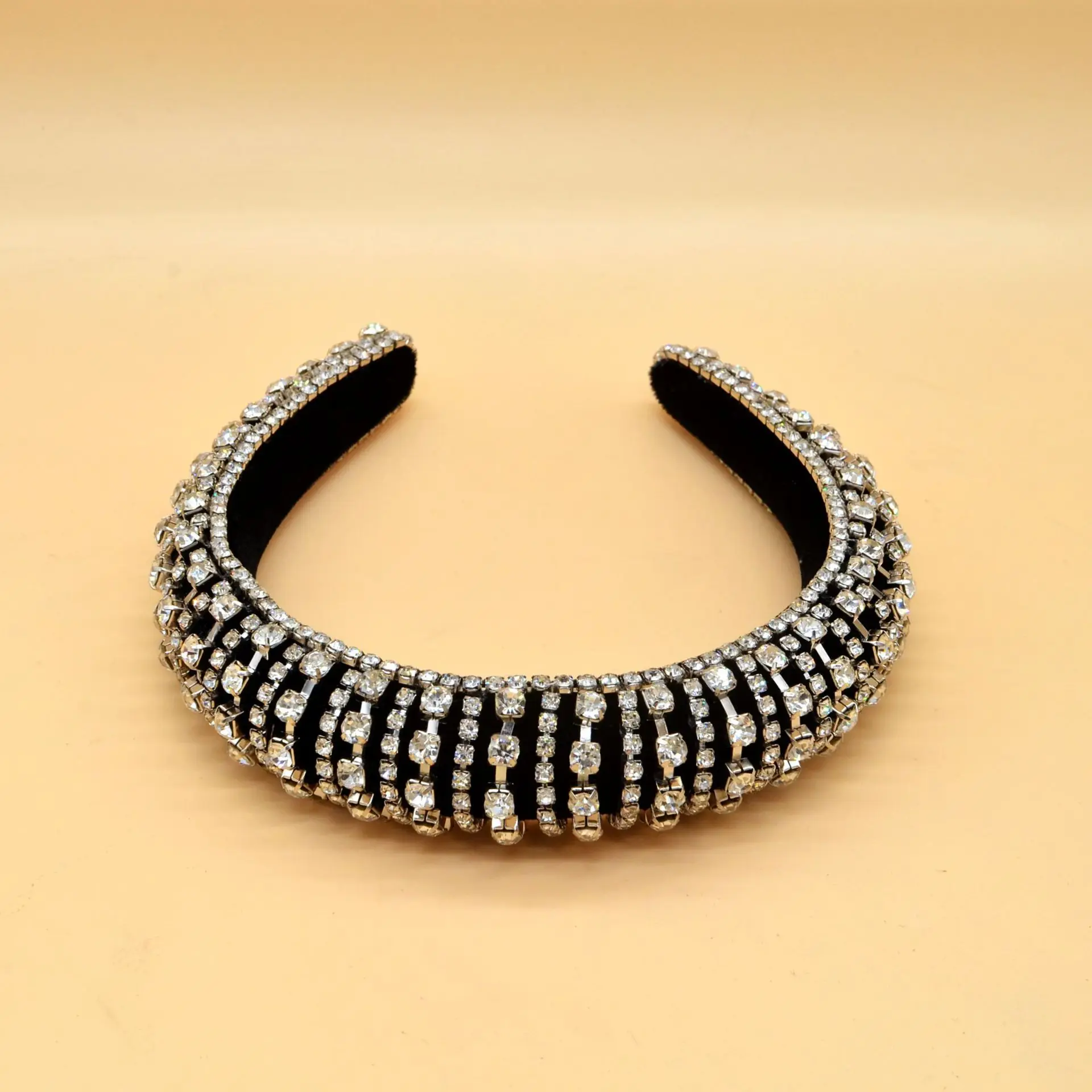 Luxury Shiny Padded Diamond Headband Full Crystal Headband For Women