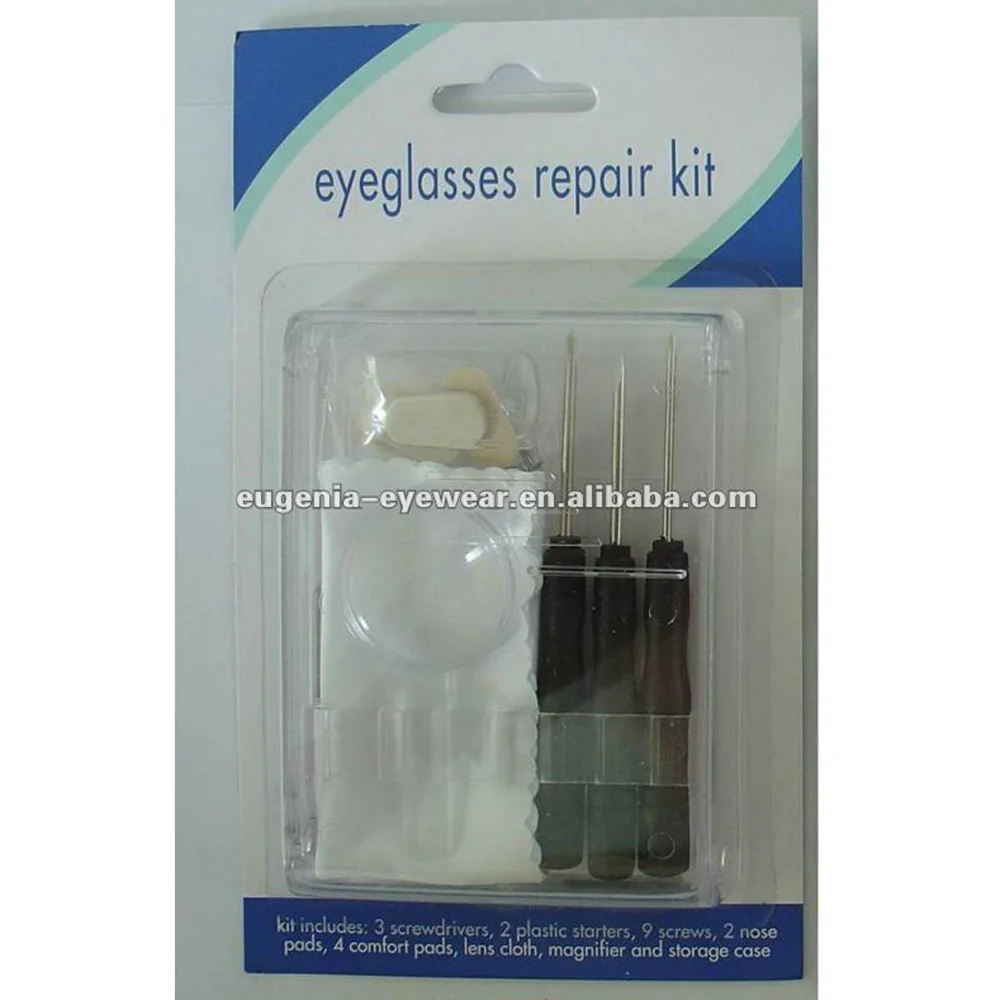 EUGENIA eyeglass repair kit with screw, nose pad and screwdriver eyewear repair tool