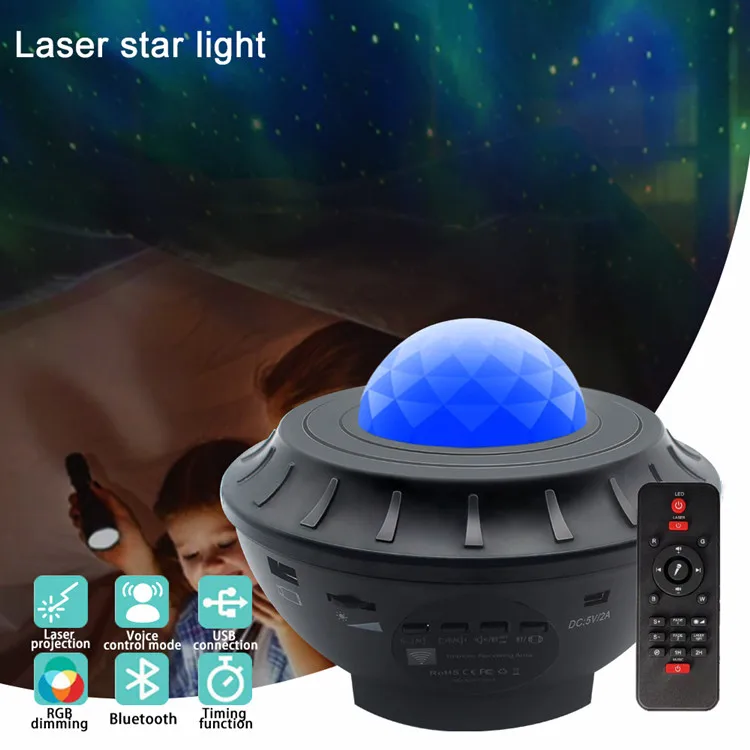Custom logo OEM Galaxy Baby Star Projector Night Light Starry Night Light Projector with Remote Control