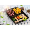 amazon top sell Microwavable takeaway Disposable Plastic 3 compartment food containers with lids