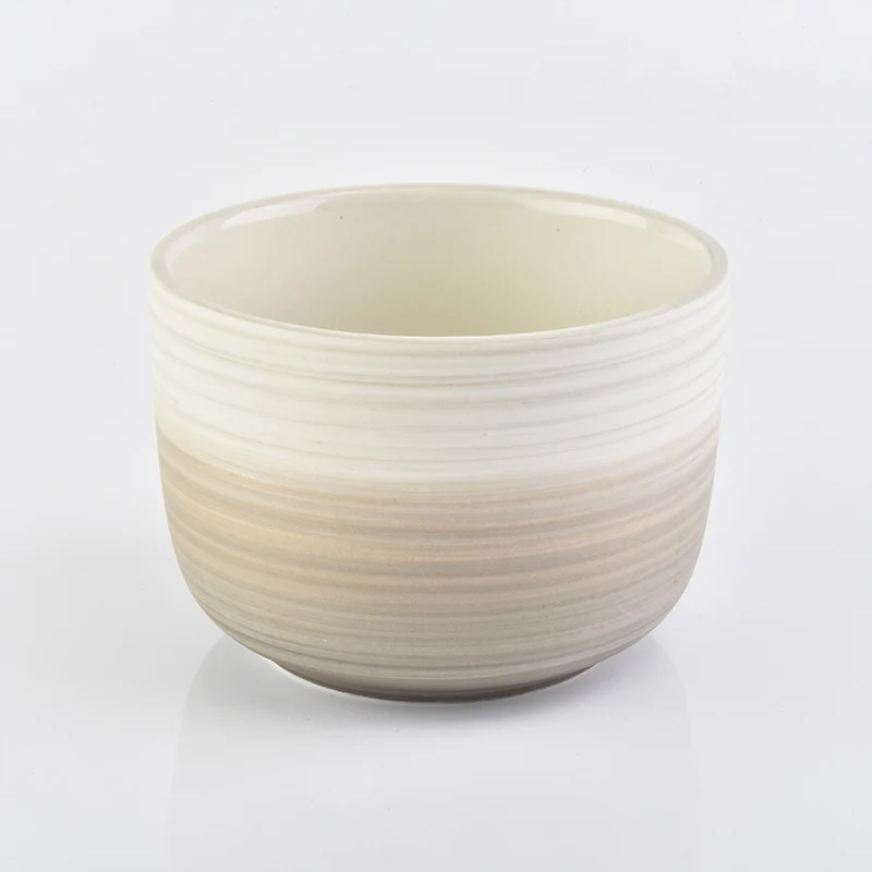 Round ceramic candle jars wholesale