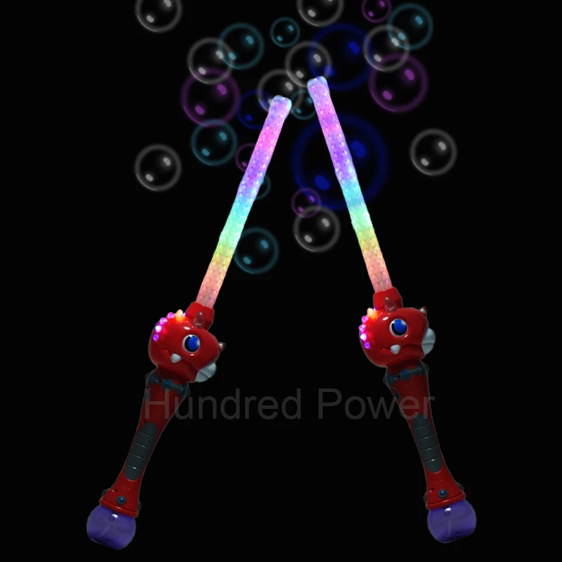 Electric Glowing Sword Led Flashing Light Bubble Magic Wand Toy With
