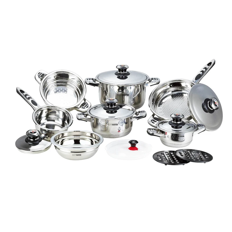 New Style 16pcs Double Handle Cookware Set Surgical Stainless Steel ...