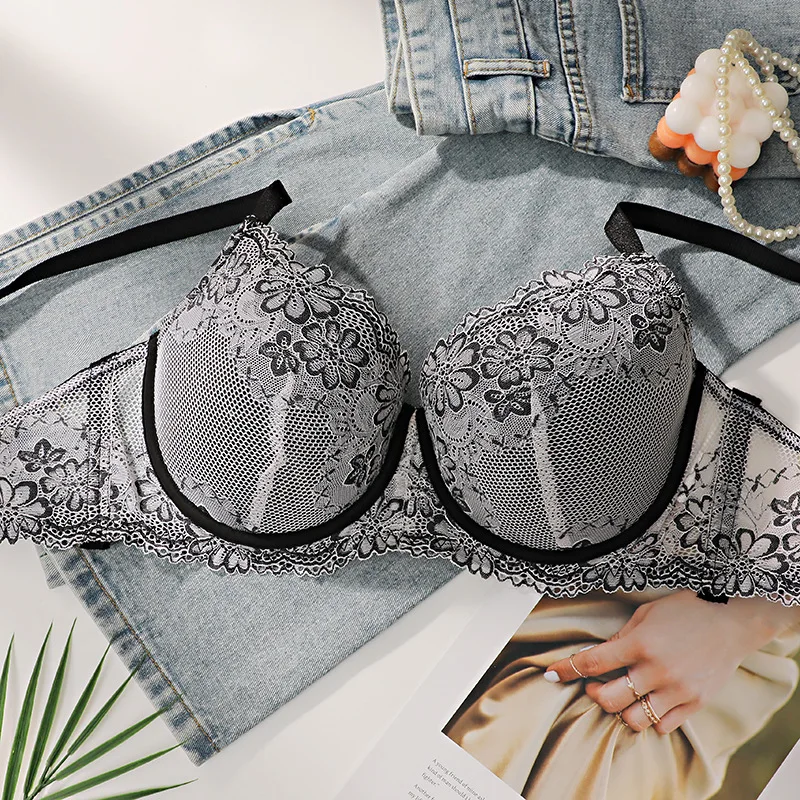Wholesale New Arrival High Quality Women's Underwear  Thin Mesh Sexy Lace Bras Ladies Underwear Manufacture OEM Supplier