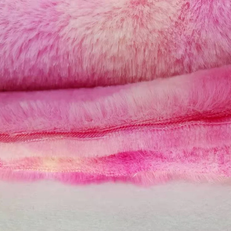 customized tie dyeing 310gsm pink color polyester pv velvet