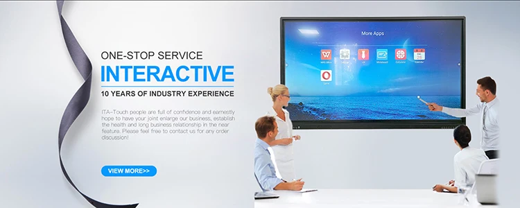 video-OEM Price Sale IR Finger Touch LCD Electronic Screen Interactive Smart Board Tv Commercial Dis-1