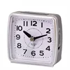 Imarch BB06702-SV Analog Travel Alarm Clock Silent No Ticking, Lighted on Demand and Snooze, Beep Sounds, Ascending