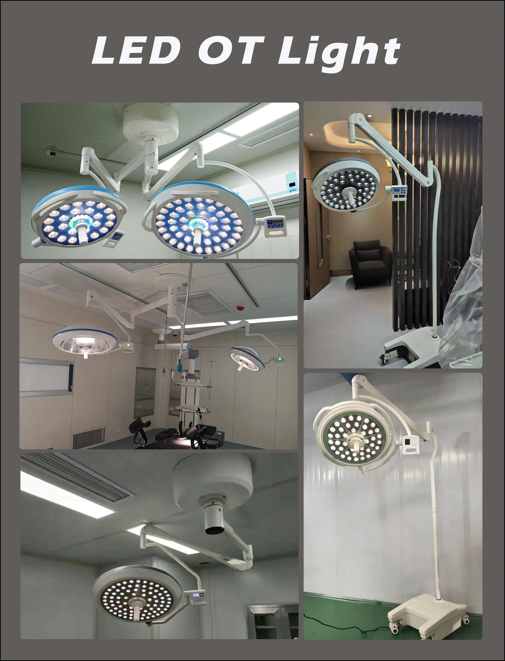 LED Surgery shadowless operating surgical lamp operation theatre OT light single head mobile FLOWER Type single ceiling head led supplier