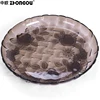 Custom fruit compote colorful decorative round plastic dish plate for fruit