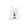 Eco Friendly Compostable Packaging 100% Biodegradable Corn Starch Shopping T-shirt Bags For Carry Out