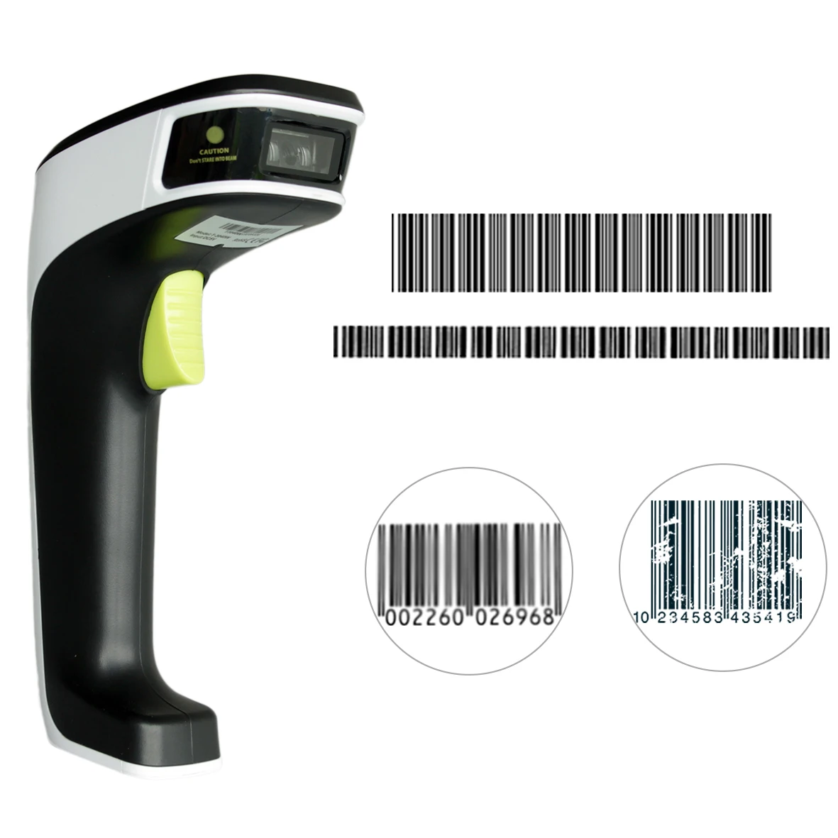 1d Handheld Usb Wired 2.4g Wireless And Bluetooth Ccd Barcode Scanner