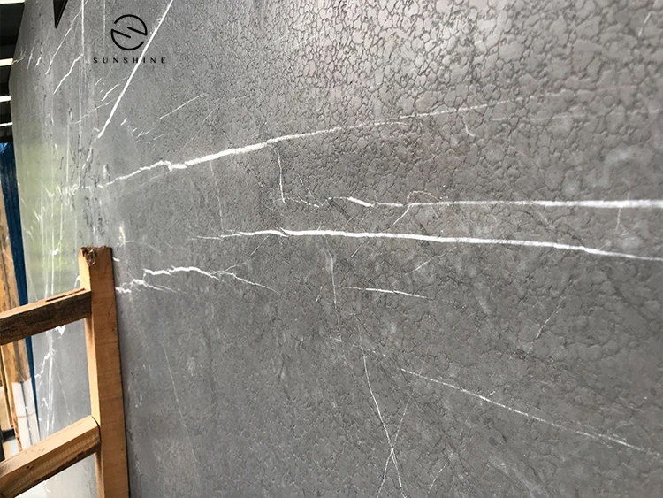 Iranian Classic Pietra Grey Marble Slab For Project Wall Tiles