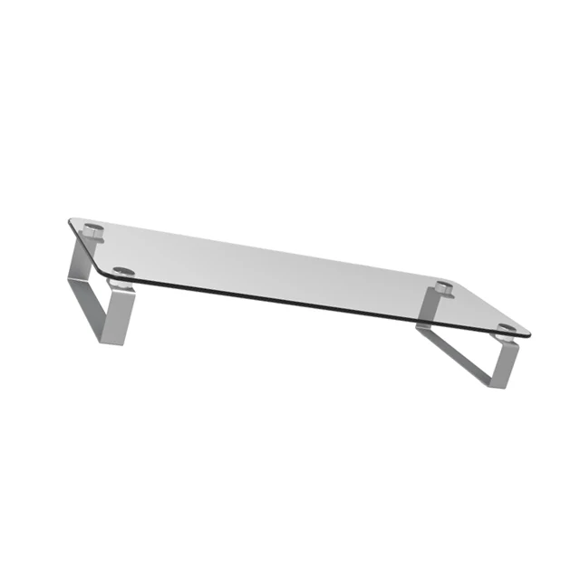 Adjustable Glass Computer Monitor Riser Stand Metal Desk Monitor Stand