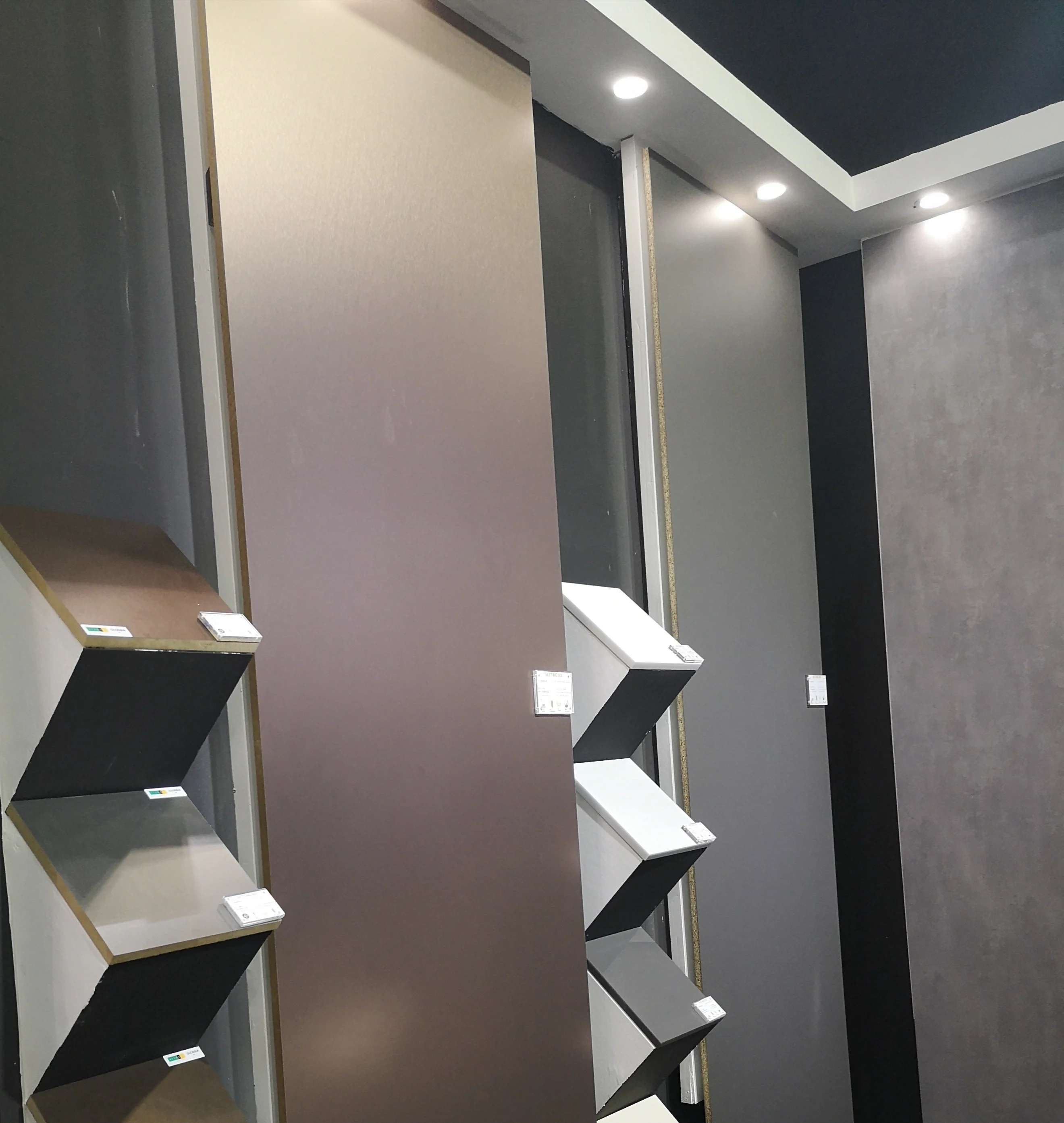 金属拉丝新设计 pet mdf 面板在纤维板